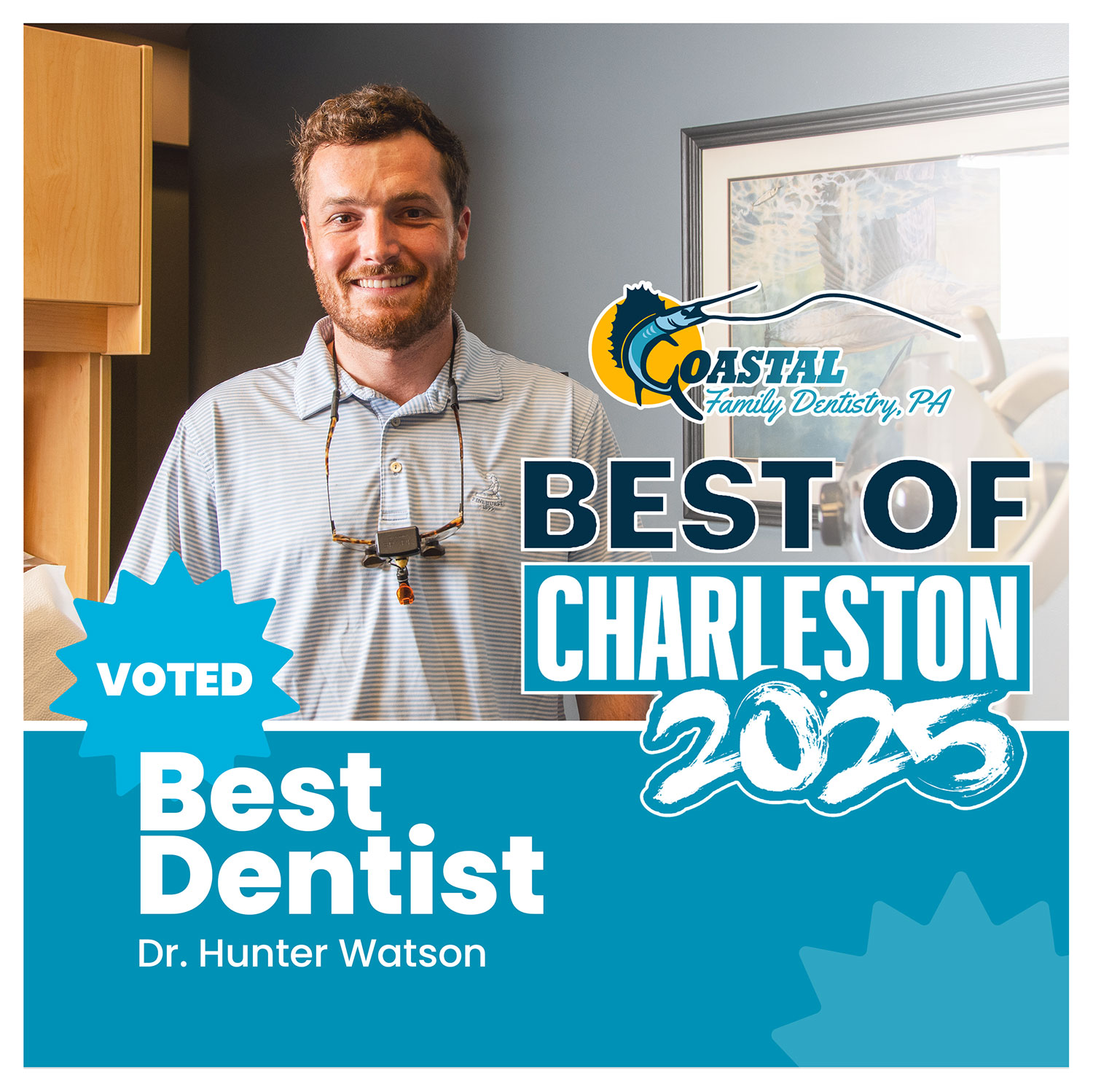 Best dentist award in Mount Pleasant, SC.